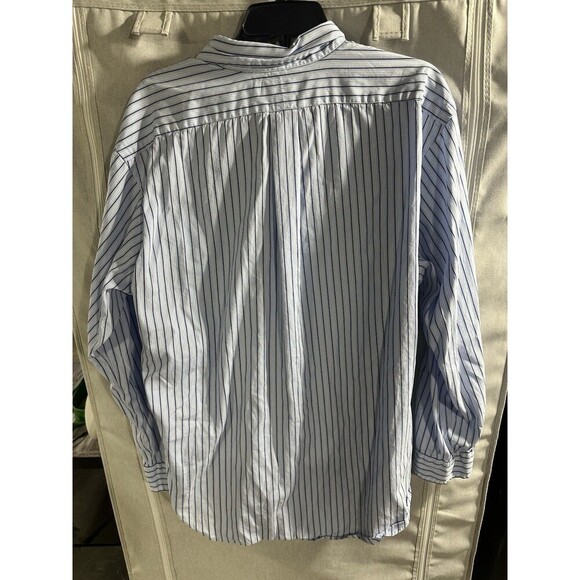 Polo Ralph Lauren Shirt Mens XL Blue Striped Classic Fit Button Down Pony Cotton - Picture 8 of 8